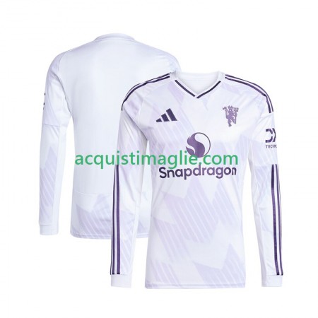 Divisa di Calcio Manchester United Trasferta 2025/2026 Manica Lunga